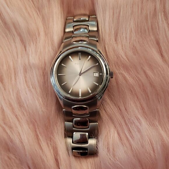 NWOB Men's Fossil watch, Smokey Grey/Silver Face. FS-2903 - Picture 1 of 7